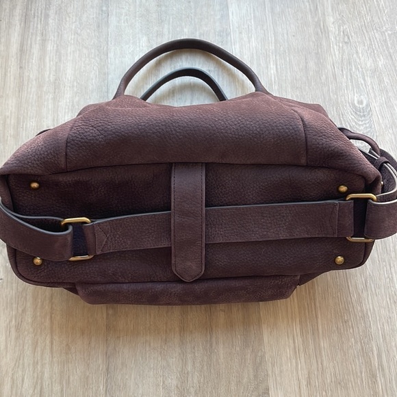 Aimee Kestenberg Small Satchel Purse Handbag Wine Leather - Picture 7 of 10